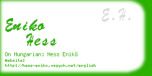 eniko hess business card